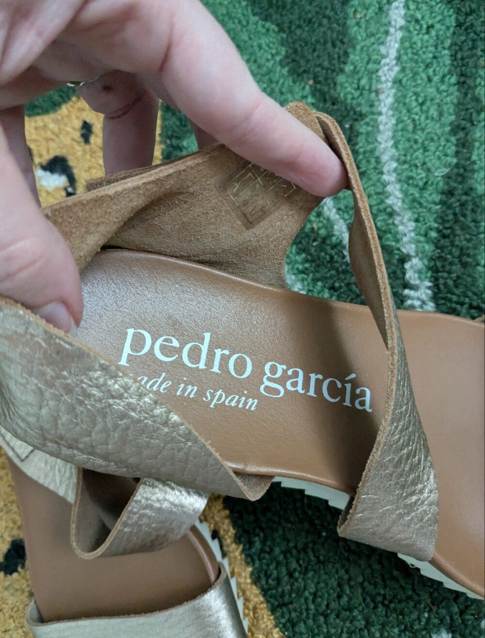 Pedro Garcia Jedda Metallic Asymmetrical Sandal Size 36 - Picture 10 of 13